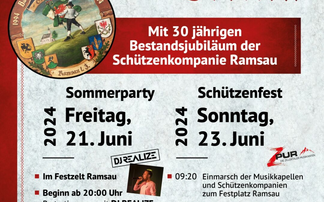 Bataillonsfest Oberes Zillertal/30-jähriges Bestandsjubiläum