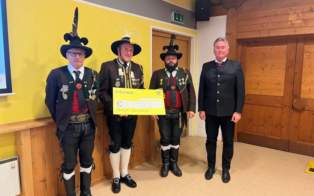 Spendenübergabe der Schützenkompanie Zaunhof