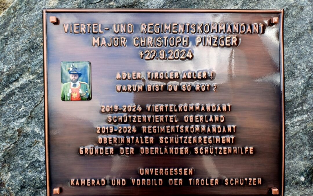 1. Jahrestag von Pinzger Christoph