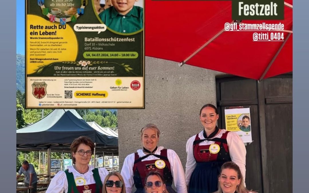 Viertel Tirol Mitte Typisierungsaktion beim Marketenderinnen Hoangascht im Rahmen des Bataillonfestes Sonnenburg 2026