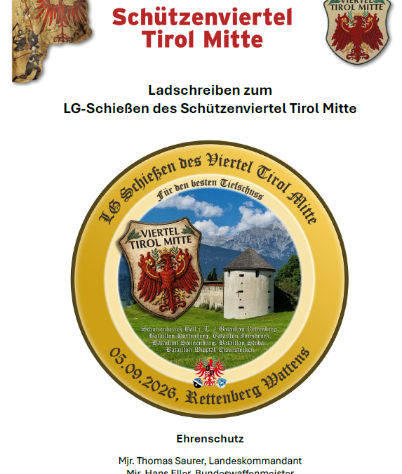 Luftgewehr Schießen des Schützenviertel Tirol Mitte 2026